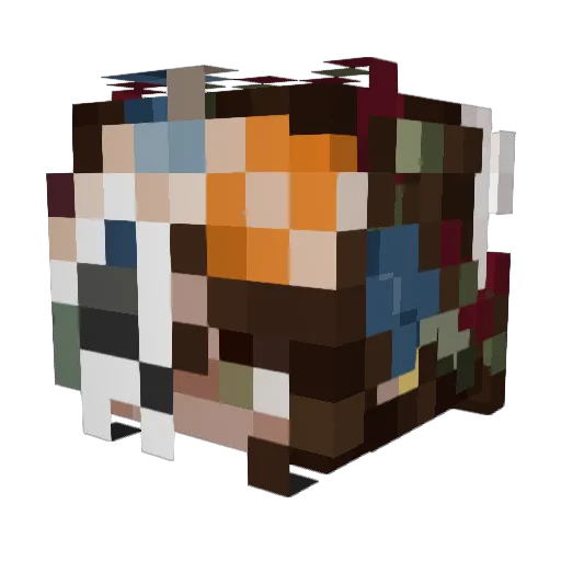 Ceiax Minecraft avatar head, 3D render