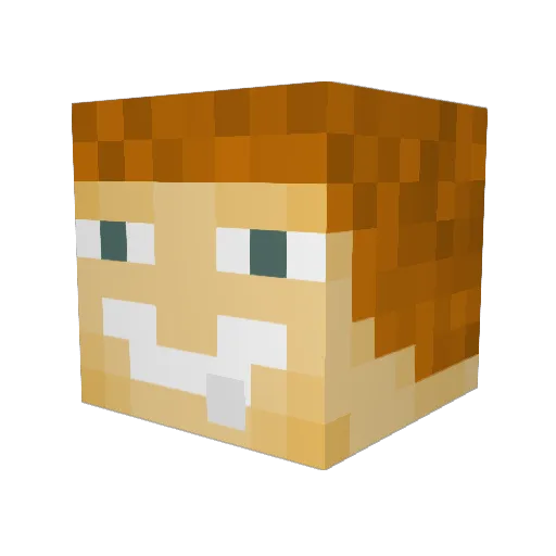 Ceiban Minecraft avatar head, 3D render