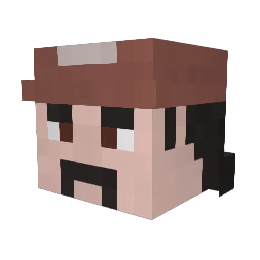 Cekaj Minecraft avatar head, 3D render