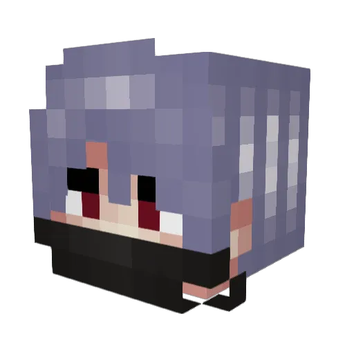 CekciRuby Minecraft avatar head, 3D render