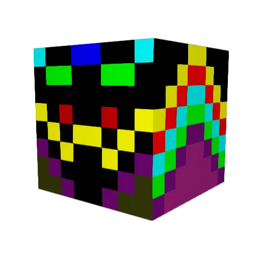 Cekidor Minecraft avatar head, 3D render
