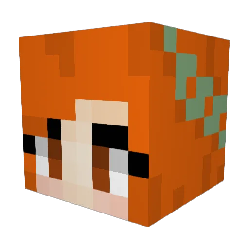 Cekishi Minecraft avatar head, 3D render