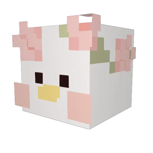 Ceklis Minecraft avatar head, 3D render