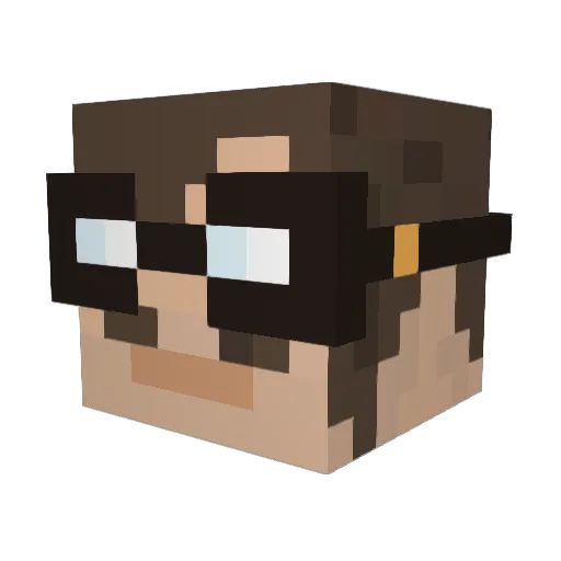 Cekov7 Minecraft avatar head, 3D render