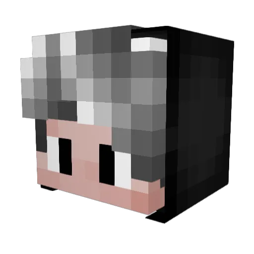CelLong135 Minecraft avatar head, 3D render