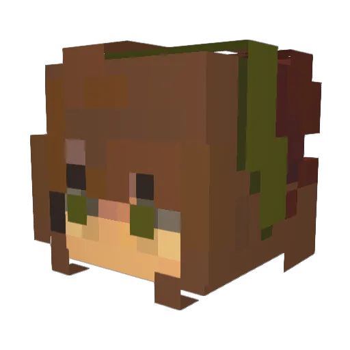CelSim Minecraft avatar head, 3D render