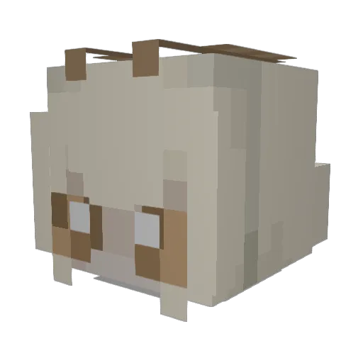 Celaine Minecraft avatar head, 3D render