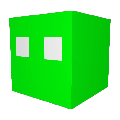 Celebimew Minecraft avatar head, 3D render
