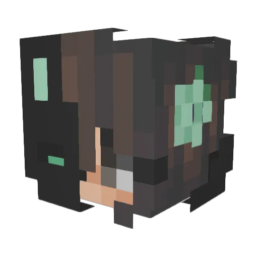 Celecas Minecraft avatar head, 3D render