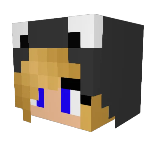 Celeina13 Minecraft avatar head, 3D render