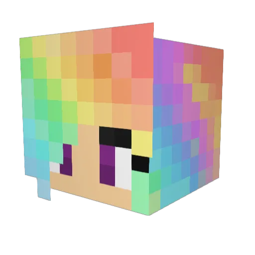 Celeisnub Minecraft avatar head, 3D render