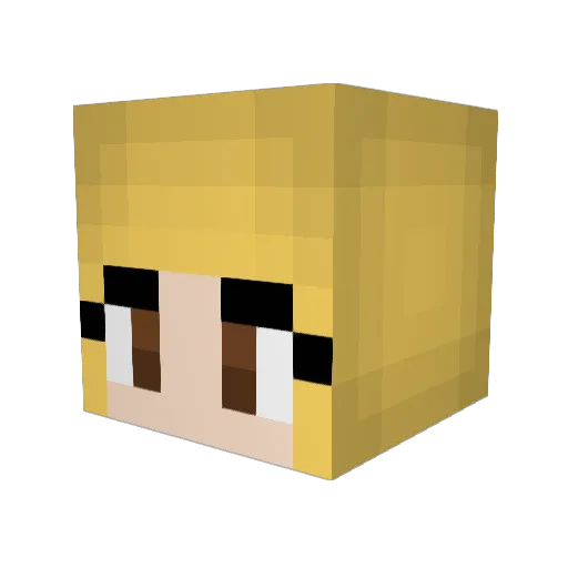 Celemiri Minecraft avatar head, 3D render