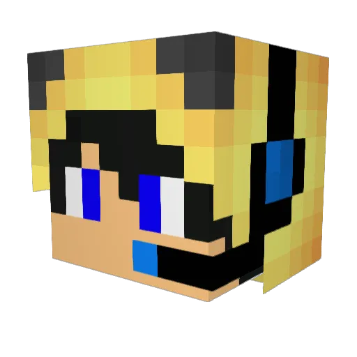 Celerety Minecraft avatar head, 3D render