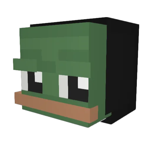 Celeriacc Minecraft avatar head, 3D render