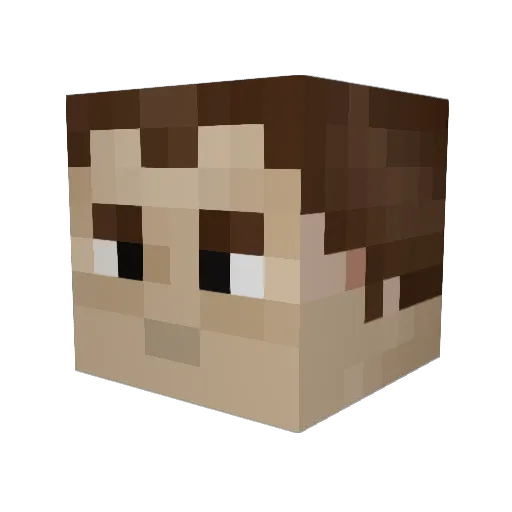 Celery1 Minecraft avatar head, 3D render
