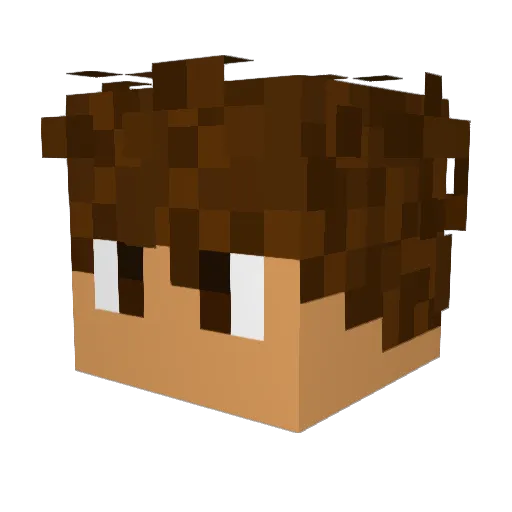 CelerySTX Minecraft avatar head, 3D render
