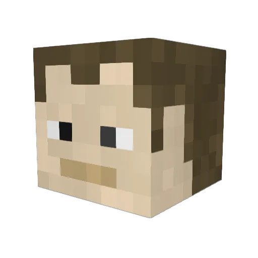 Celesita Minecraft avatar head, 3D render