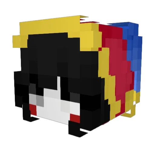 Celessara Minecraft avatar head, 3D render