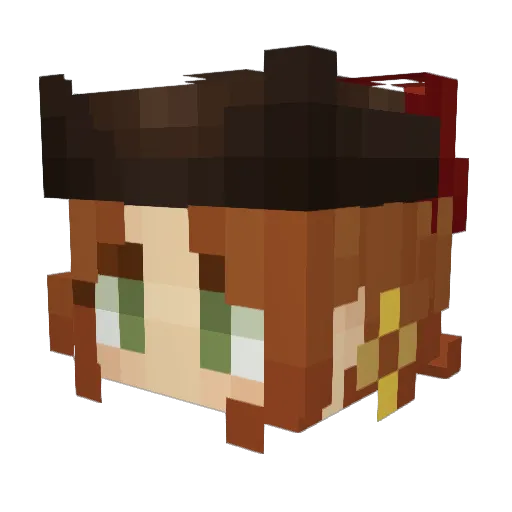 CelesteAzul Minecraft avatar head, 3D render