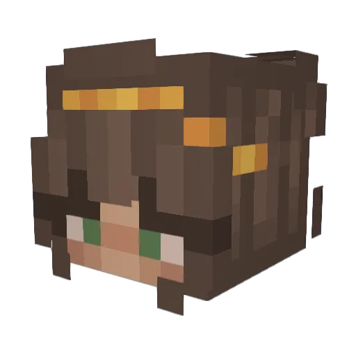 CelesteEnChamade Minecraft avatar head, 3D render