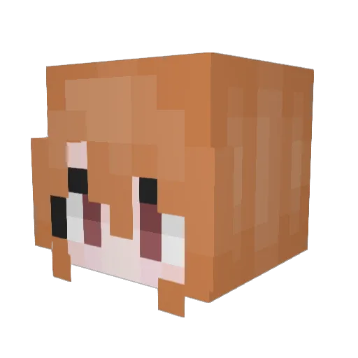CelesteMangoNya Minecraft avatar head, 3D render