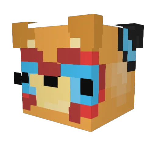 Celestia7777 Minecraft avatar head, 3D render