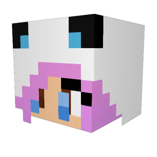 CelestiaRoss Minecraft avatar head, 3D render