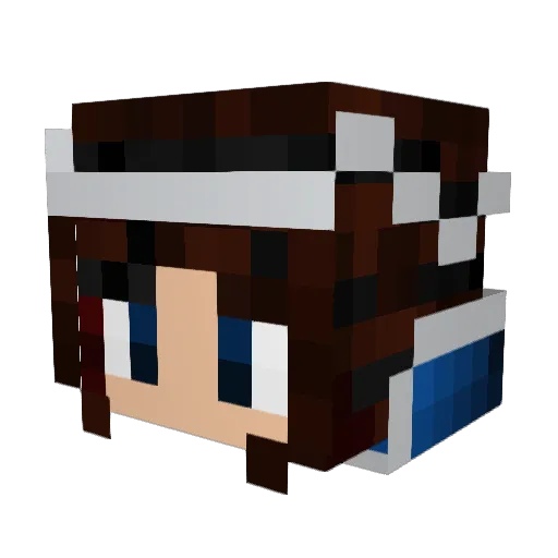 CelestialAriel Minecraft avatar head, 3D render
