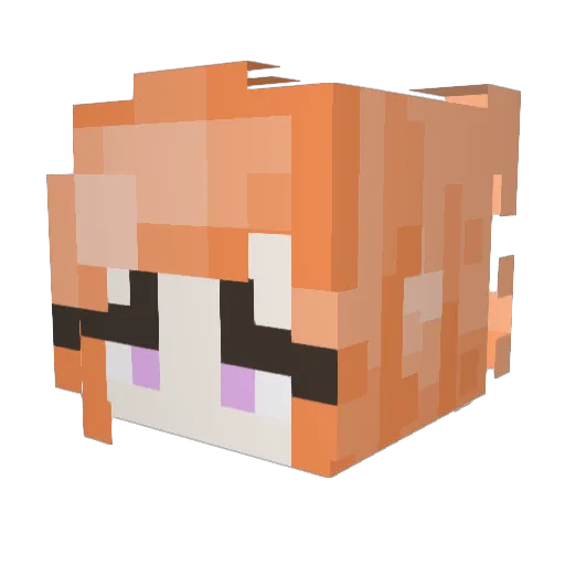 CelestialCoral Minecraft avatar head, 3D render