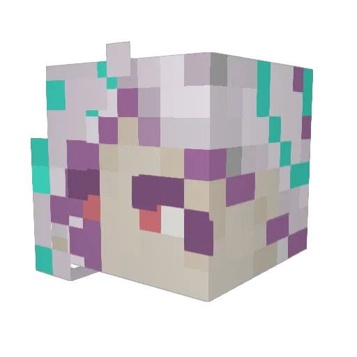 CelestialSeaFoam Minecraft avatar head, 3D render