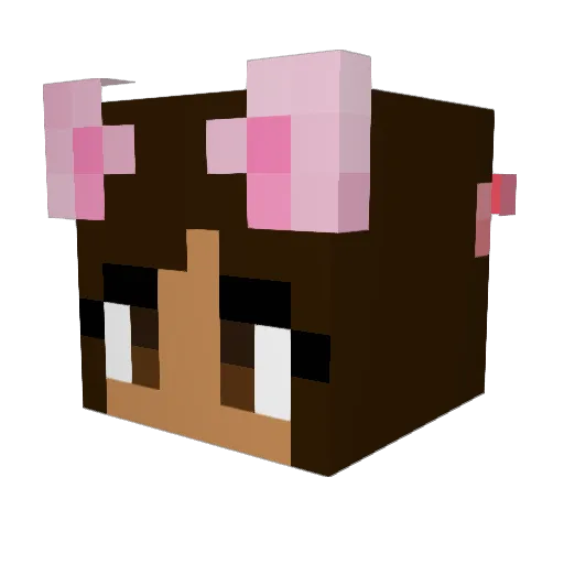 CelestialxKitten Minecraft avatar head, 3D render