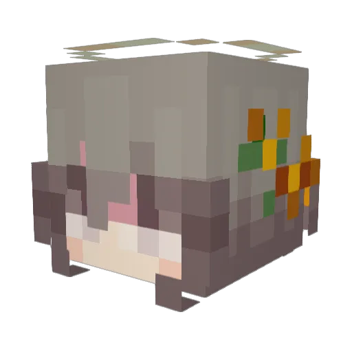 Celestiene Minecraft avatar head, 3D render