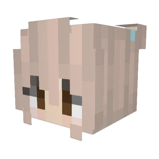 Celestite Minecraft avatar head, 3D render