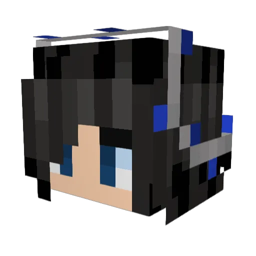 Celestriiel Minecraft avatar head, 3D render