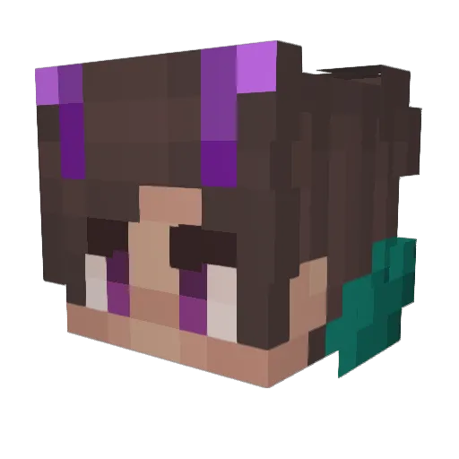 CelestyalSnail Minecraft avatar head, 3D render