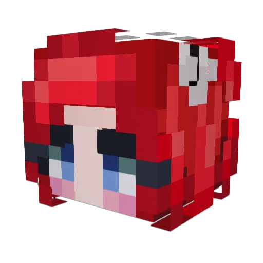CeliAnnie Minecraft avatar head, 3D render