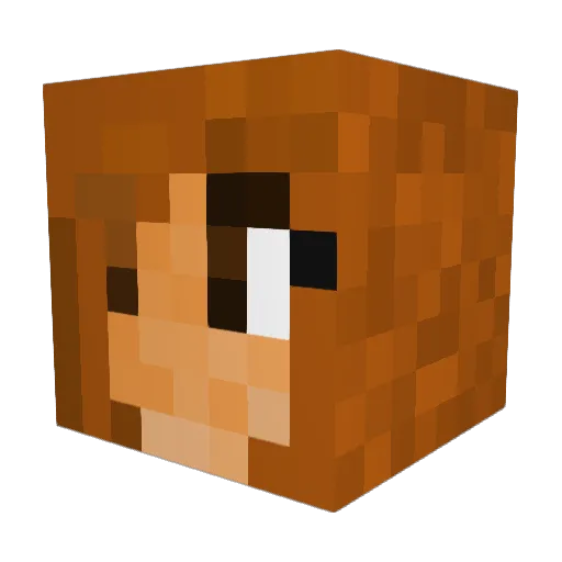 Celia25 Minecraft avatar head, 3D render