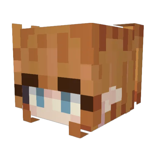 CeliaCook Minecraft avatar head, 3D render