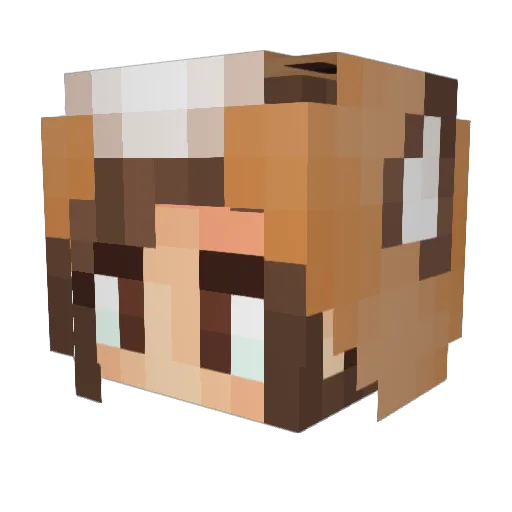 Celilne Minecraft avatar head, 3D render