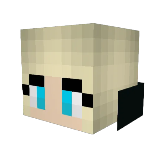 Celine1106 Minecraft avatar head, 3D render