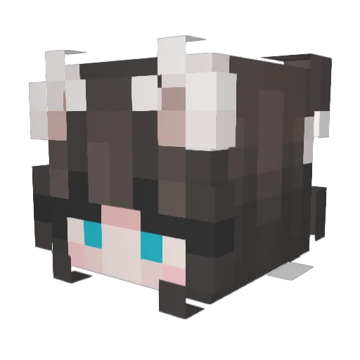 Celinewersonst Minecraft avatar head, 3D render