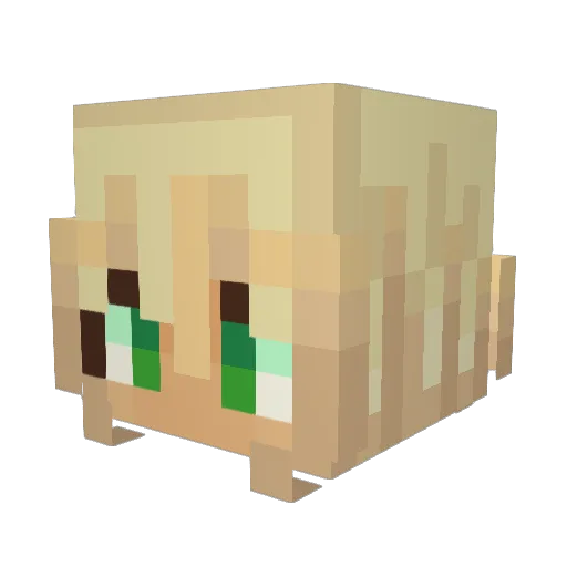 Celixte Minecraft avatar head, 3D render