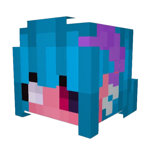 Cell0u0 Minecraft avatar head, 3D render