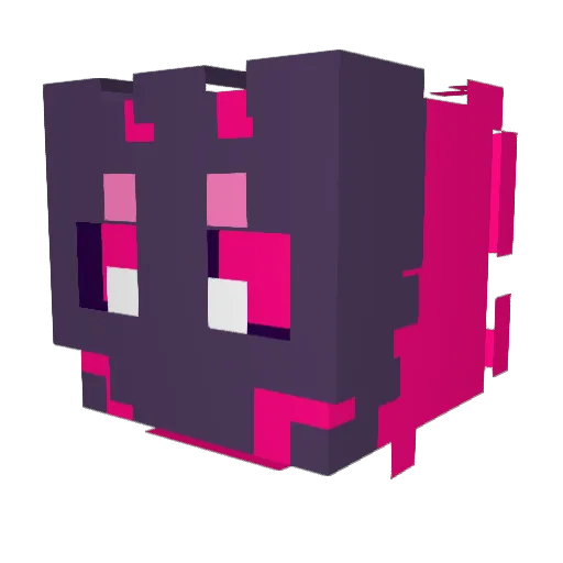 CellShe Minecraft avatar head, 3D render