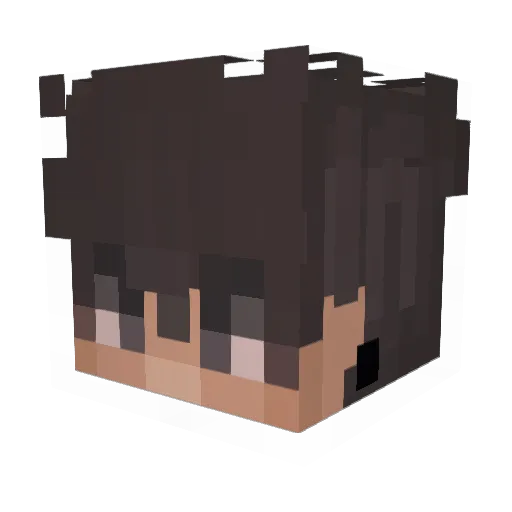 Cell_221 Minecraft avatar head, 3D render