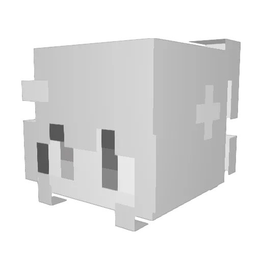 CellenChanel Minecraft avatar head, 3D render