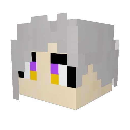 Cellistia Minecraft avatar head, 3D render