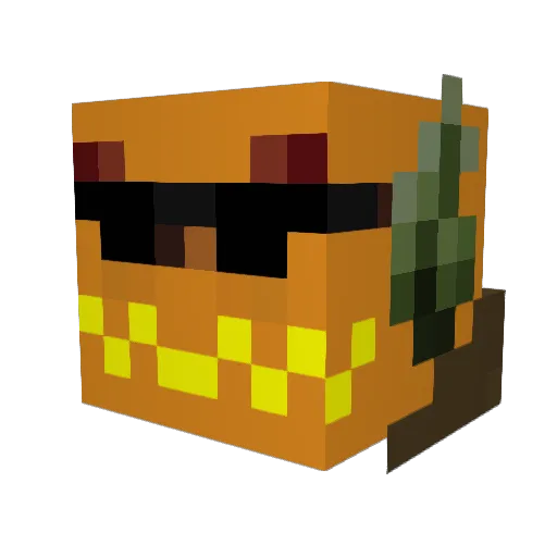 Celll Minecraft avatar head, 3D render