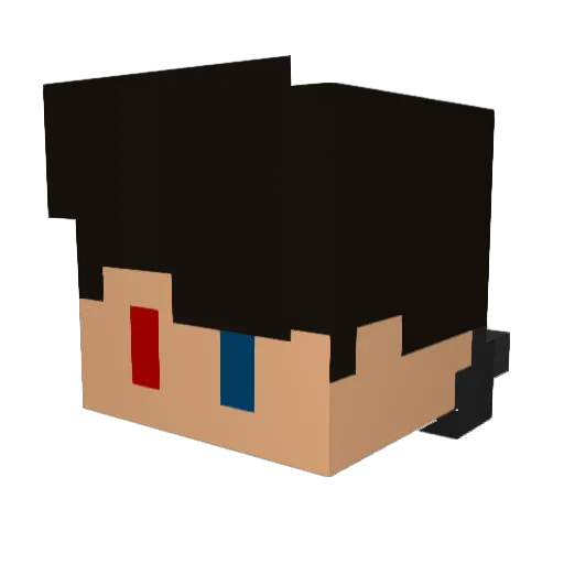 CelloSlayer Minecraft avatar head, 3D render