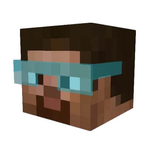 Celltts Minecraft avatar head, 3D render